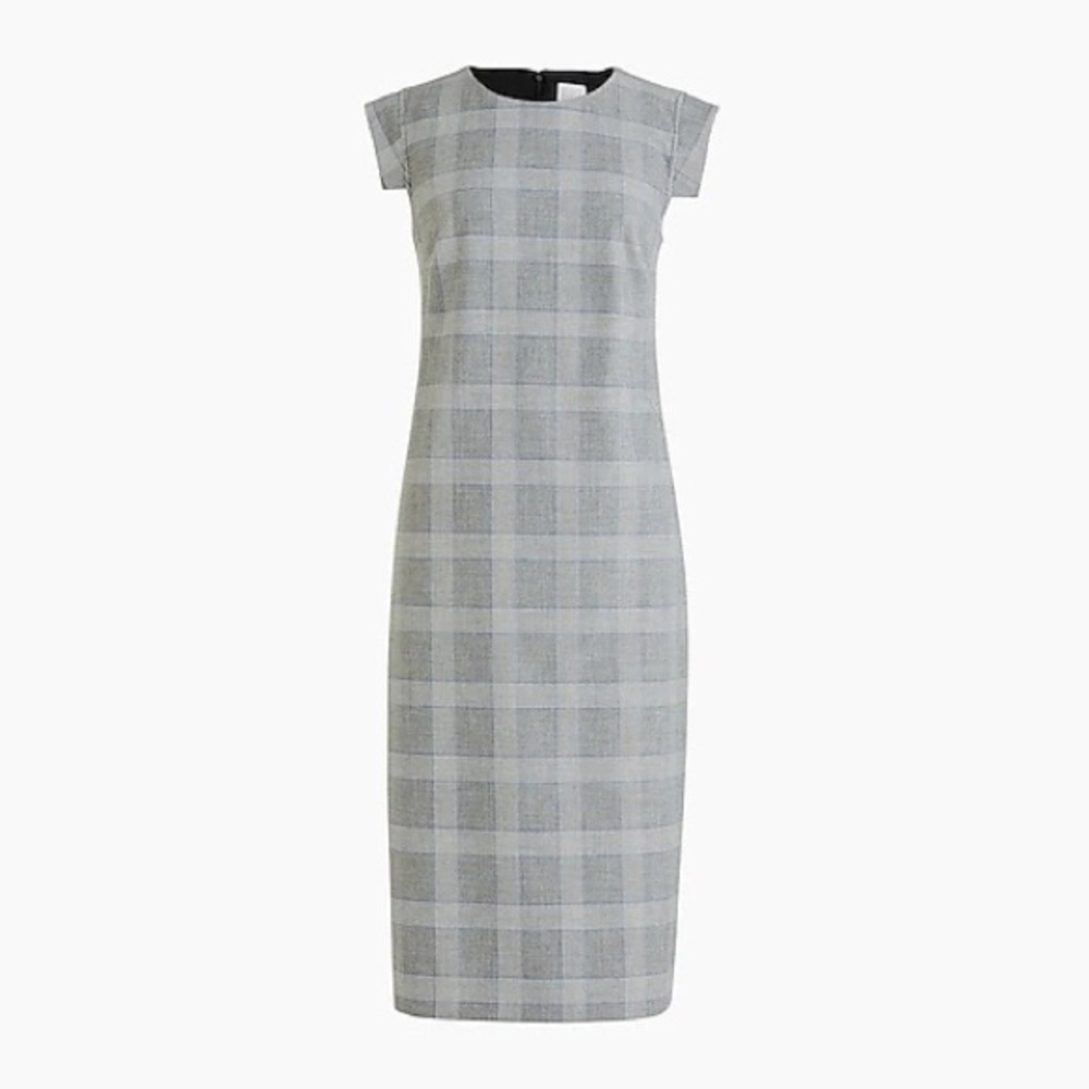 NWT HATCH X J.Crew Maternity resume dress in glen plaid Sized S-M